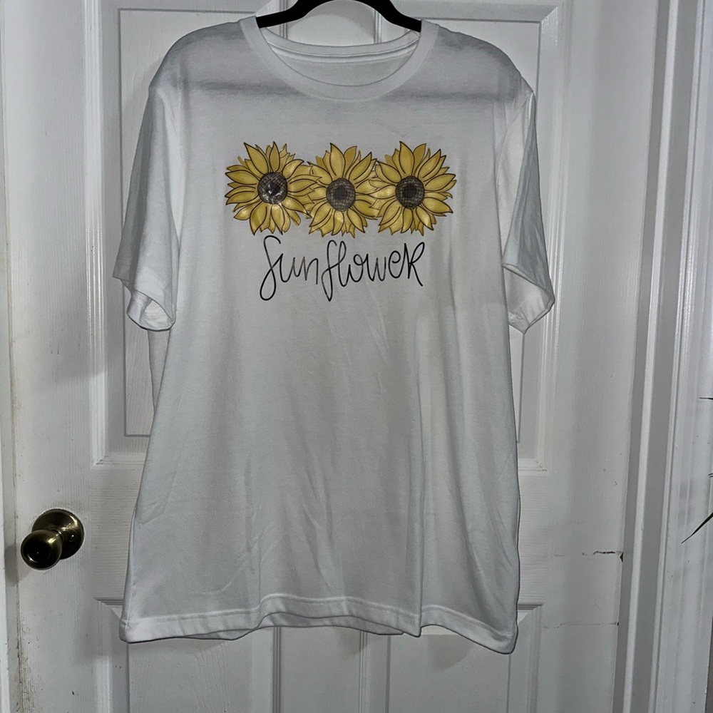 NWOT Handcrafted Sunflower Shirt
